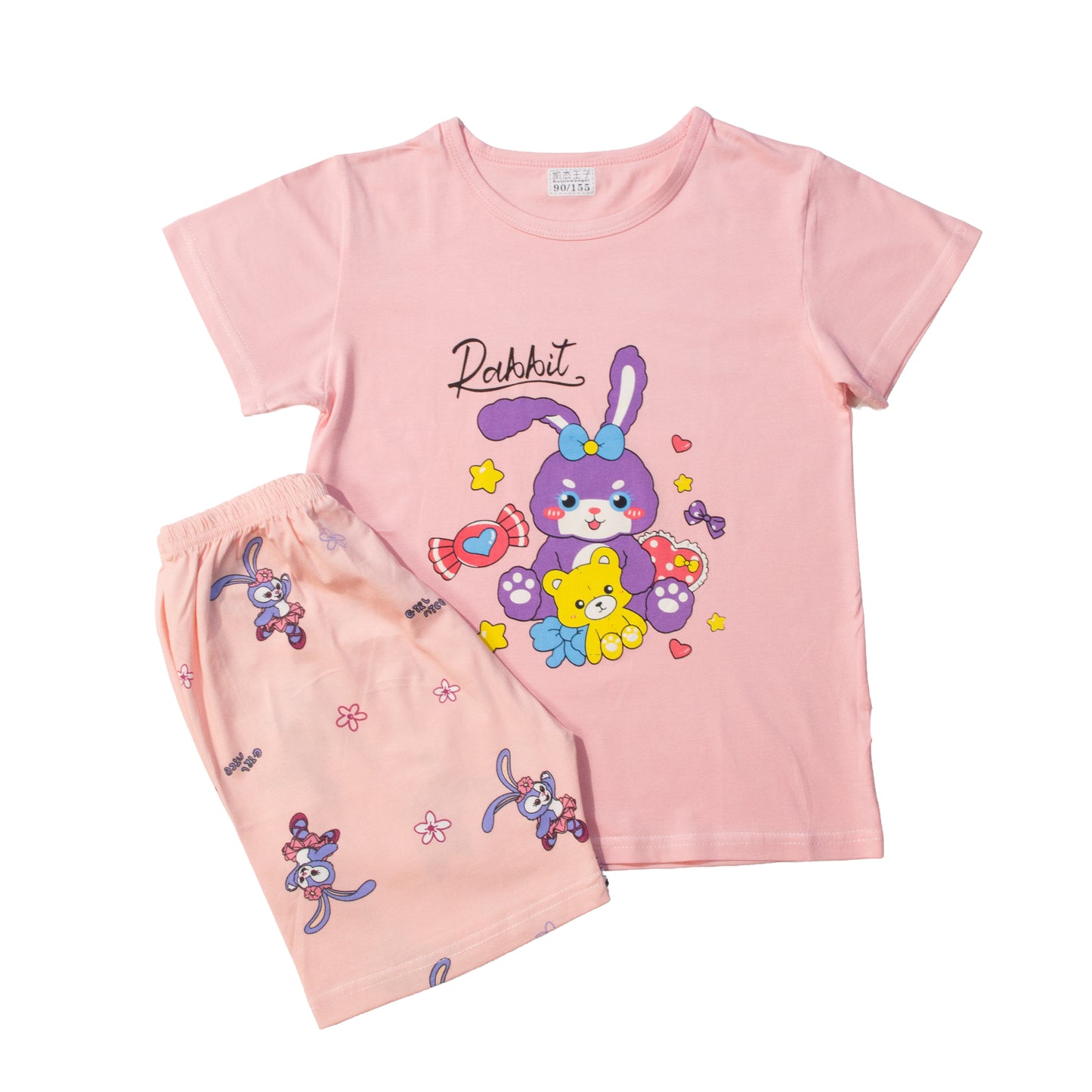 Pink Rabbit T-Shirt and Shorts