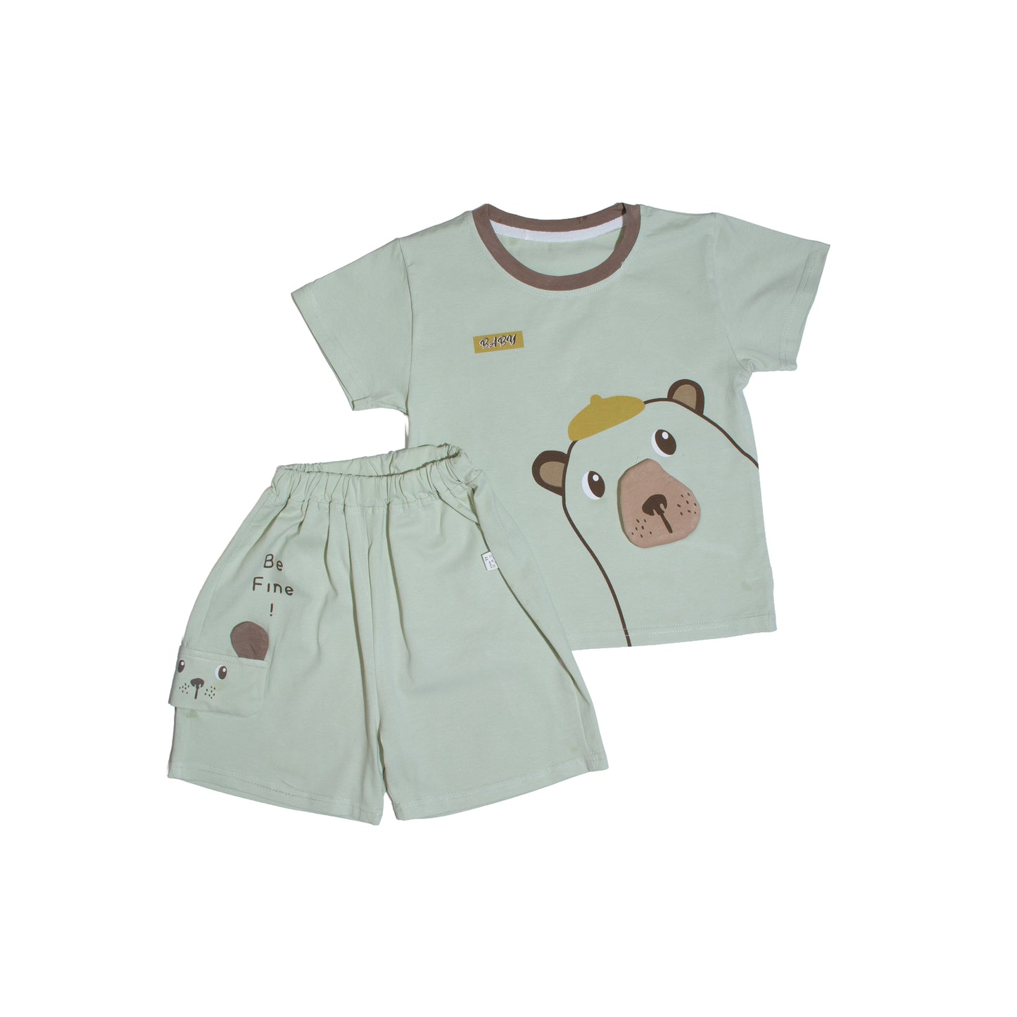 Bear Print T-shirt & Short
