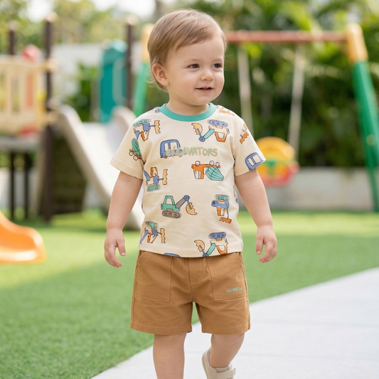 Excavator T-shirt and Shorts