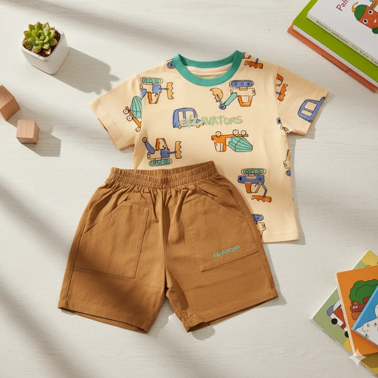 Excavator T-shirt and Shorts