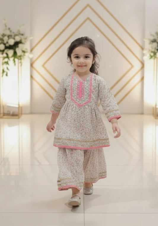 Floral Print Kurta with Bottom