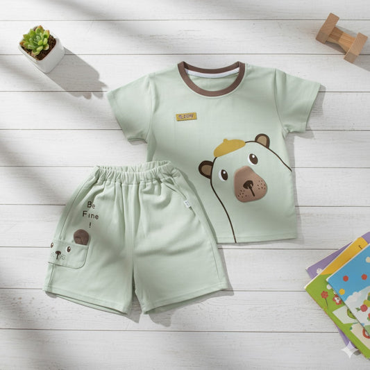 Bear Print T-shirt & Short